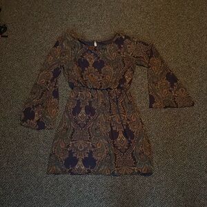 Paisley pattern dress